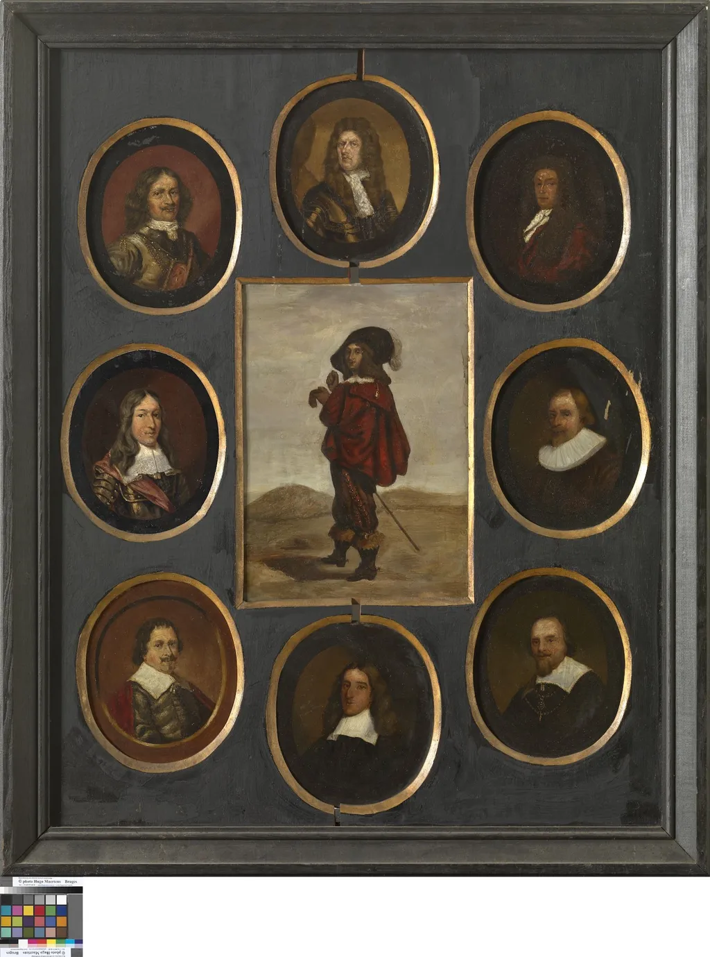 Negen miniatuurportretten, by Unknown, oil, 1801