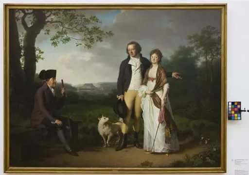 Niels Ryberg with his Son Johan Christian and his Daughter-in-Law Engelke, née Falbe, by Unknown