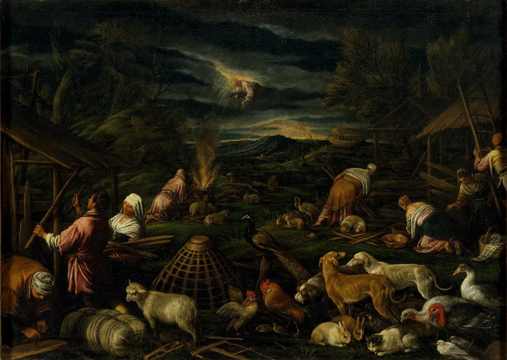 Noah after the Flood, by Unknown, oil, 1551