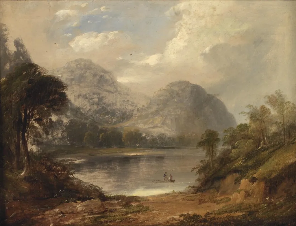 North Wales Landscape, Llanberis, by Unknown, oil, 1850