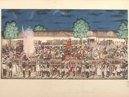 Northern Indian marriage procession, by Unknown