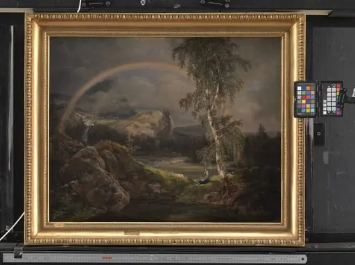 Norwegian Landscape with a Rainbow, by Unknown