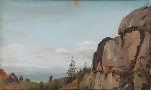 Norwegian Landscape with Rocks in the Foreground, by Unknown