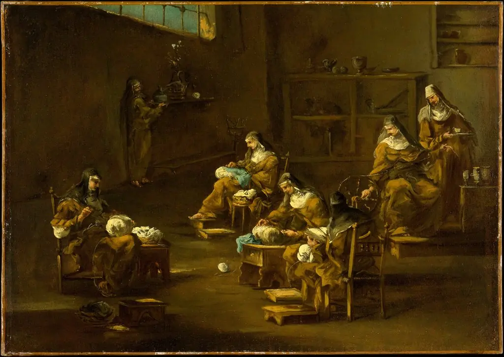 Nuns at Work, by Unknown, 1800