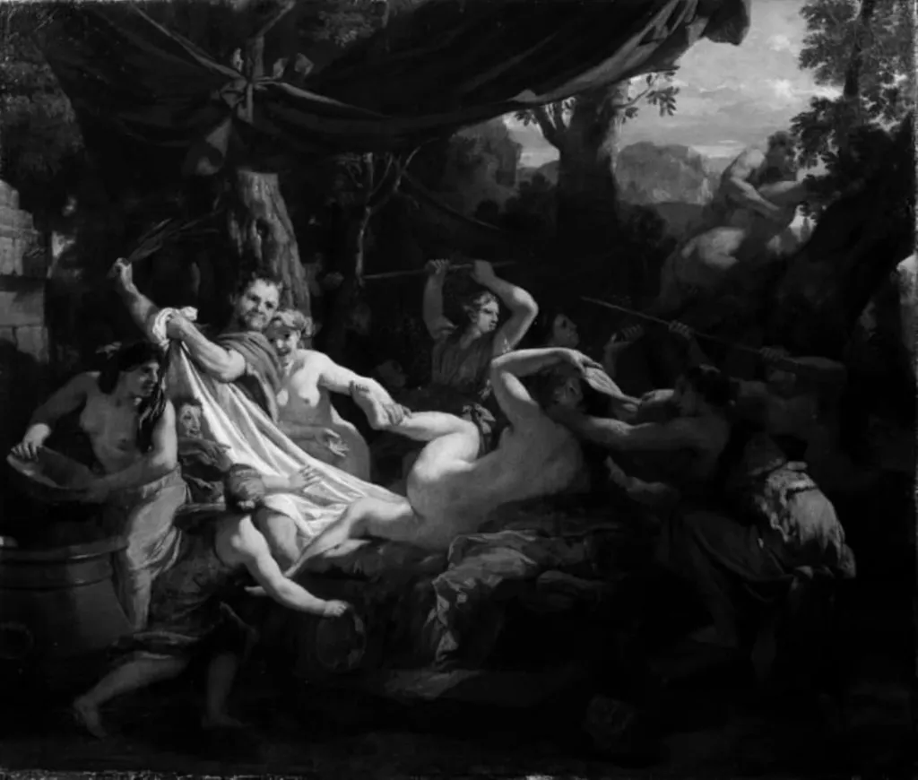 Nymphs Surprised by Satyrs, by Unknown, 1750