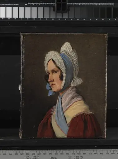 Oberstinde Cathrine Lundbye, f. Bonnevie, kunstnerens moder, by Unknown