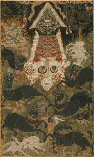 Offerings to Mahakala, by Unknown