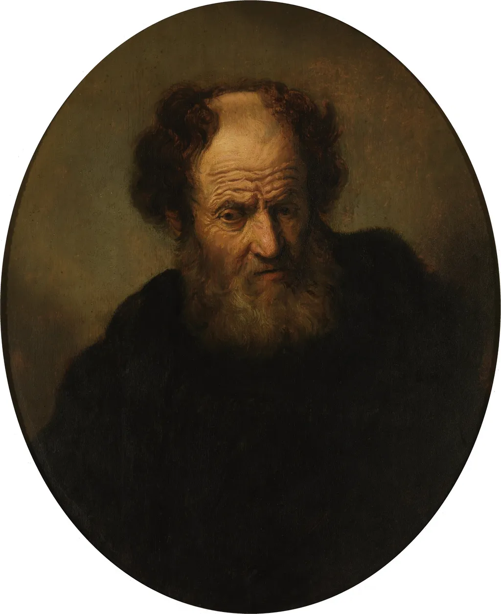 Old Man, by Unknown, oil, 1690