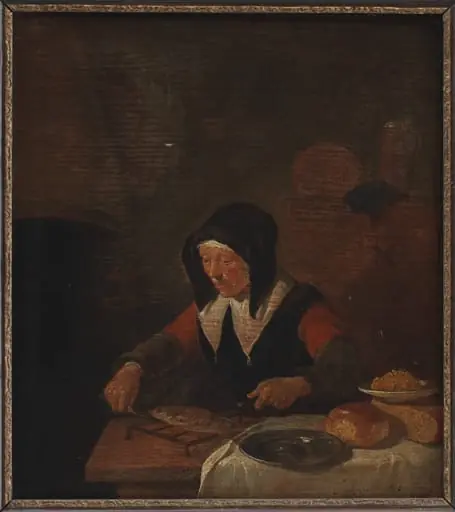 Old Woman at her Meal, by Unknown