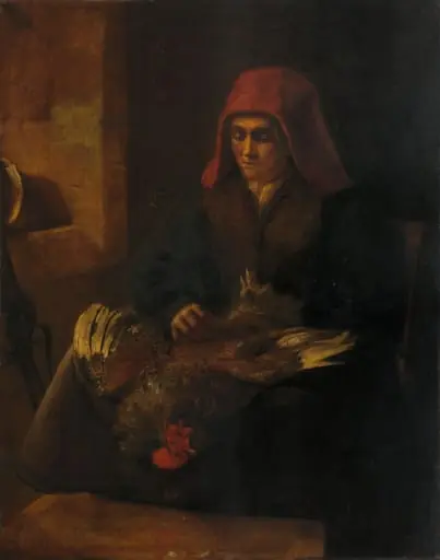 Old Woman Plucking a Fowl, by Unknown