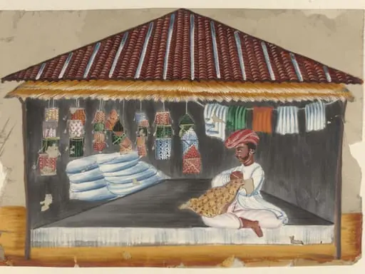 One of eleven paintings depicting craftsmen and their shops., by Unknown