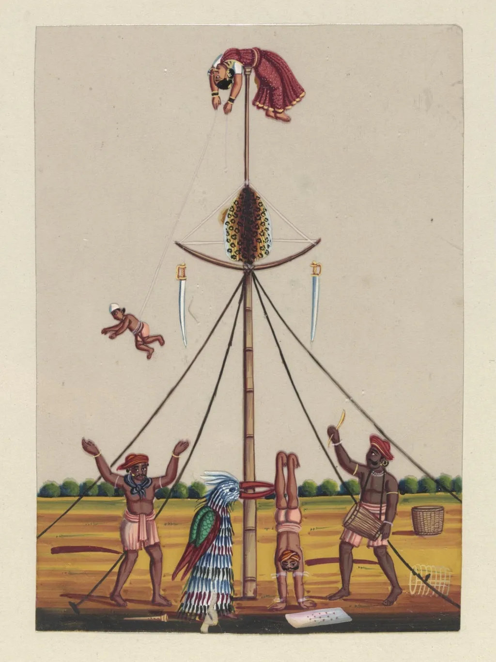 One of eleven paintings of trades and occupations, by Unknown, gouache, 1870