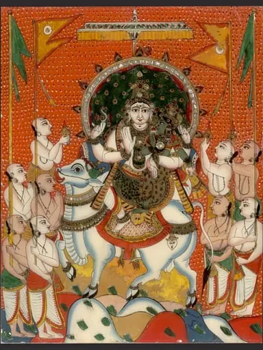 One of four paintings of Hindu deities., by Unknown