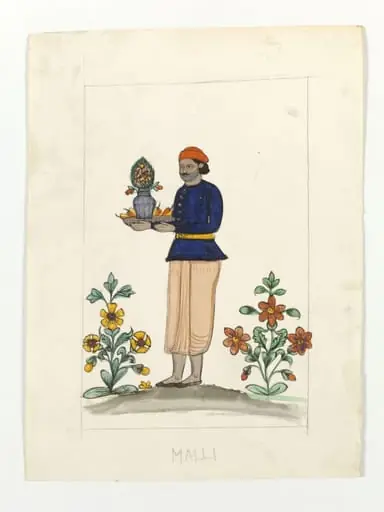 One of seven drawings of people and occupations and a lion., by Unknown