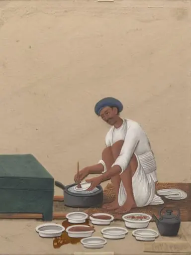 One of Seventeen paintings of domestic servants and tradesmen, by Unknown