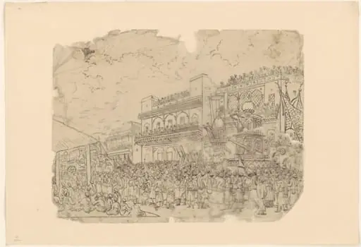 One of Thirty-two paintings depicting festivals, ceremonies and occupations., by Unknown