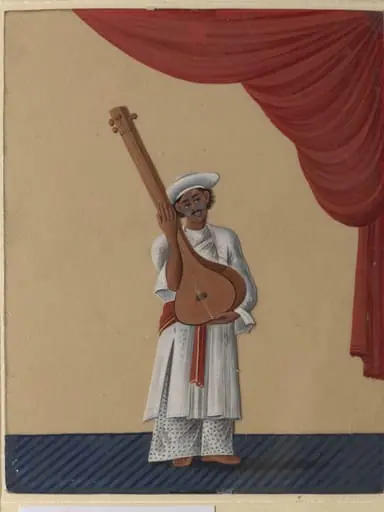 One of twelve drawings of musicians and dancing-girls., by Unknown