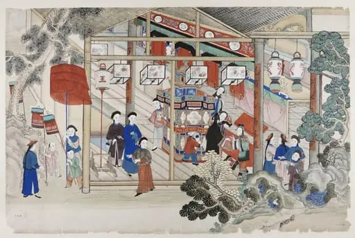 One scene of a wedding: the bride arriving at her new home, by Unknown