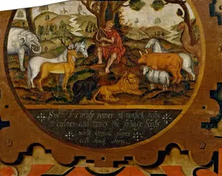 Orpheus and the Beasts, by Unknown, 1635
