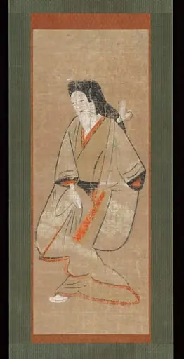 白無垢美人図大津絵|Ōtsu-e of Courtesan in White, by Unknown