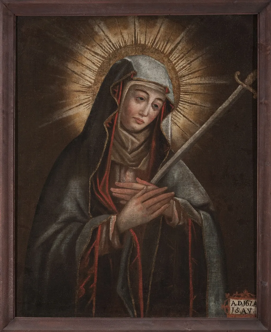 Our Lady of Sorrows, by Unknown, oil, 1624