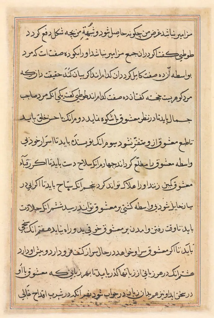 Page from Tales of a Parrot (Tuti-nama): text page, by Unknown