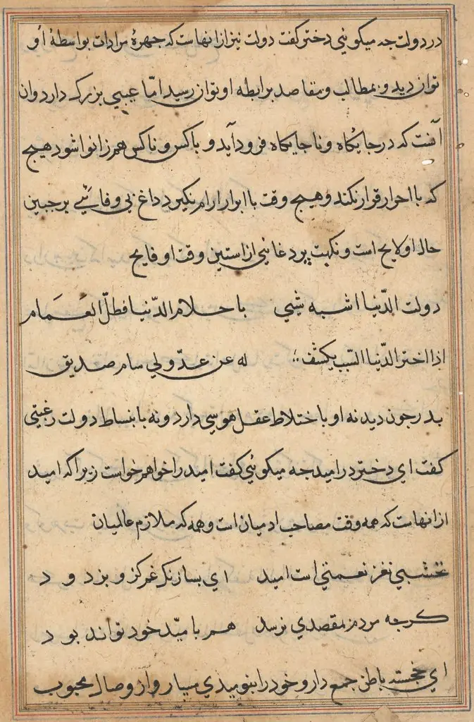 Page from Tales of a Parrot (Tuti-nama): text page, by Unknown
