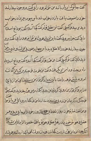 Page from Tales of a Parrot (Tuti-nama): text page, by Unknown