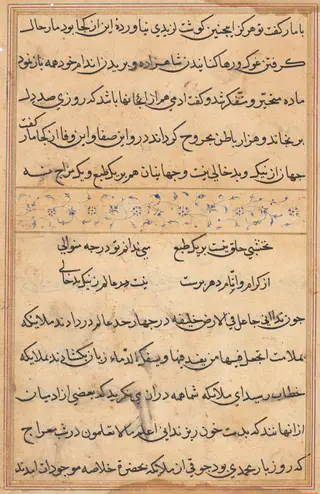 Page from Tales of a Parrot (Tuti-nama): text page, by Unknown, 1560