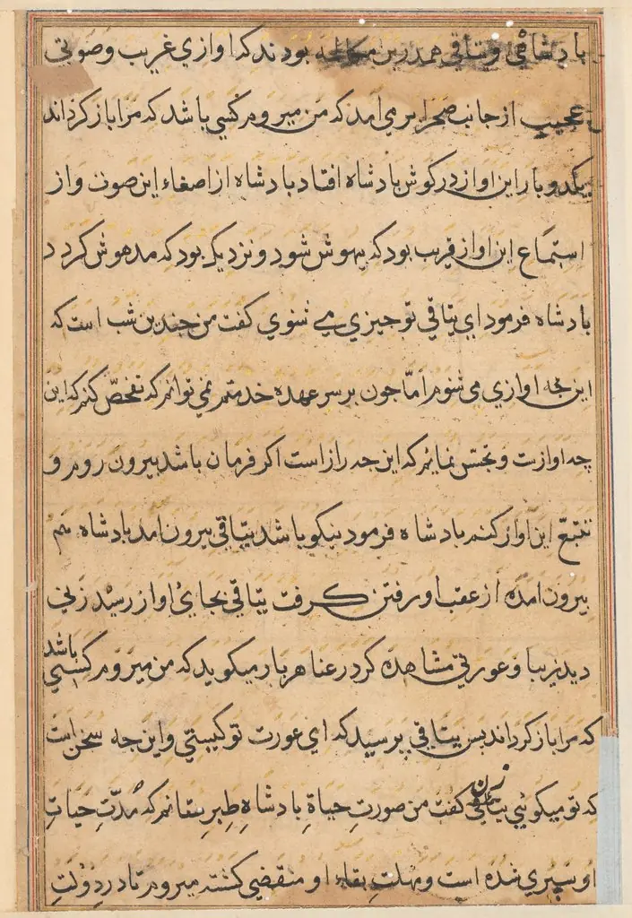Page from Tales of a Parrot (Tuti-nama): text page, by Unknown