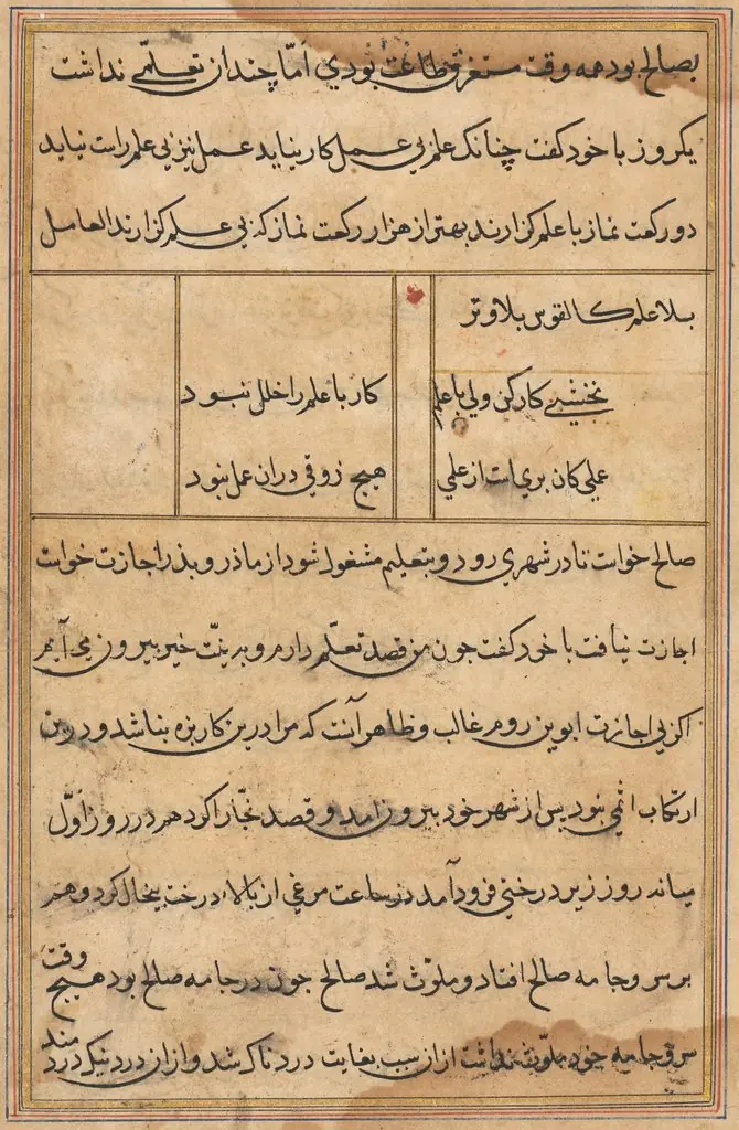 Page from Tales of a Parrot (Tuti-nama): text page, by Unknown