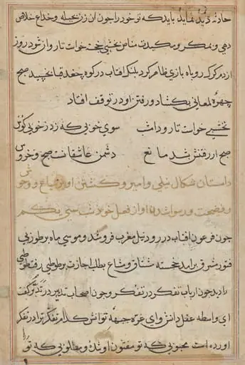 Page from Tales of a Parrot (Tuti-nama): text page, by Unknown