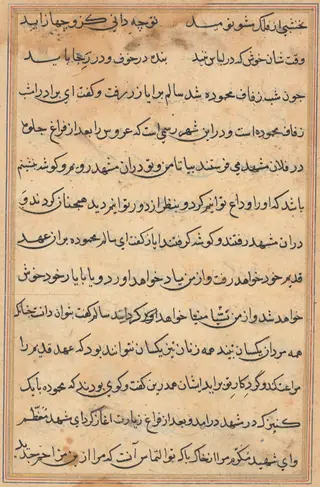 Page from Tales of a Parrot (Tuti-nama): text page, by Unknown