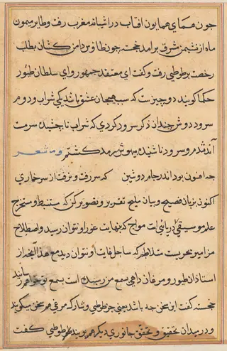 Page from Tales of a Parrot (Tuti-nama): text page, by Unknown