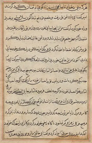 Page from Tales of a Parrot (Tuti-nama): text page, by Unknown