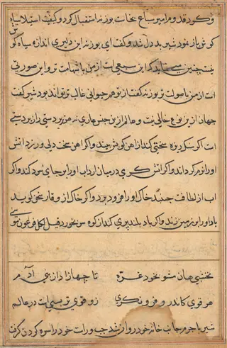 Page from Tales of a Parrot (Tuti-nama): text page, by Unknown