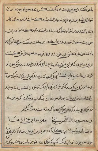 Page from Tales of a Parrot (Tuti-nama): text page, by Unknown
