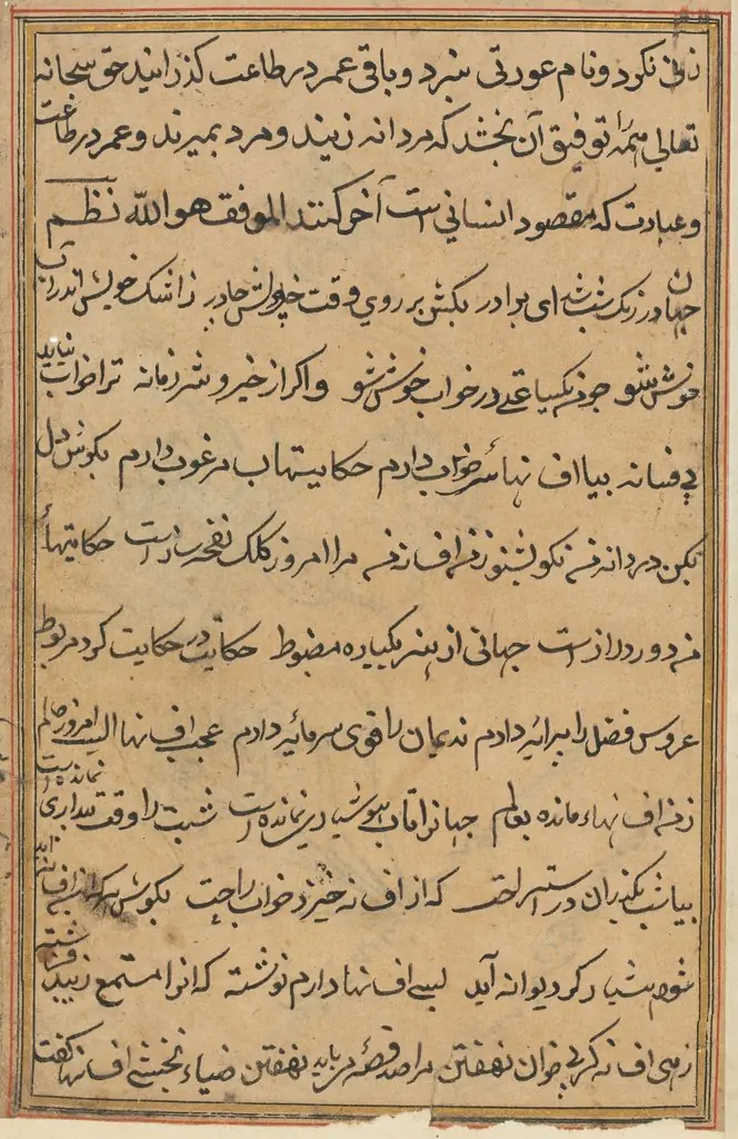Page from Tales of a Parrot (Tuti-nama): text page, by Unknown