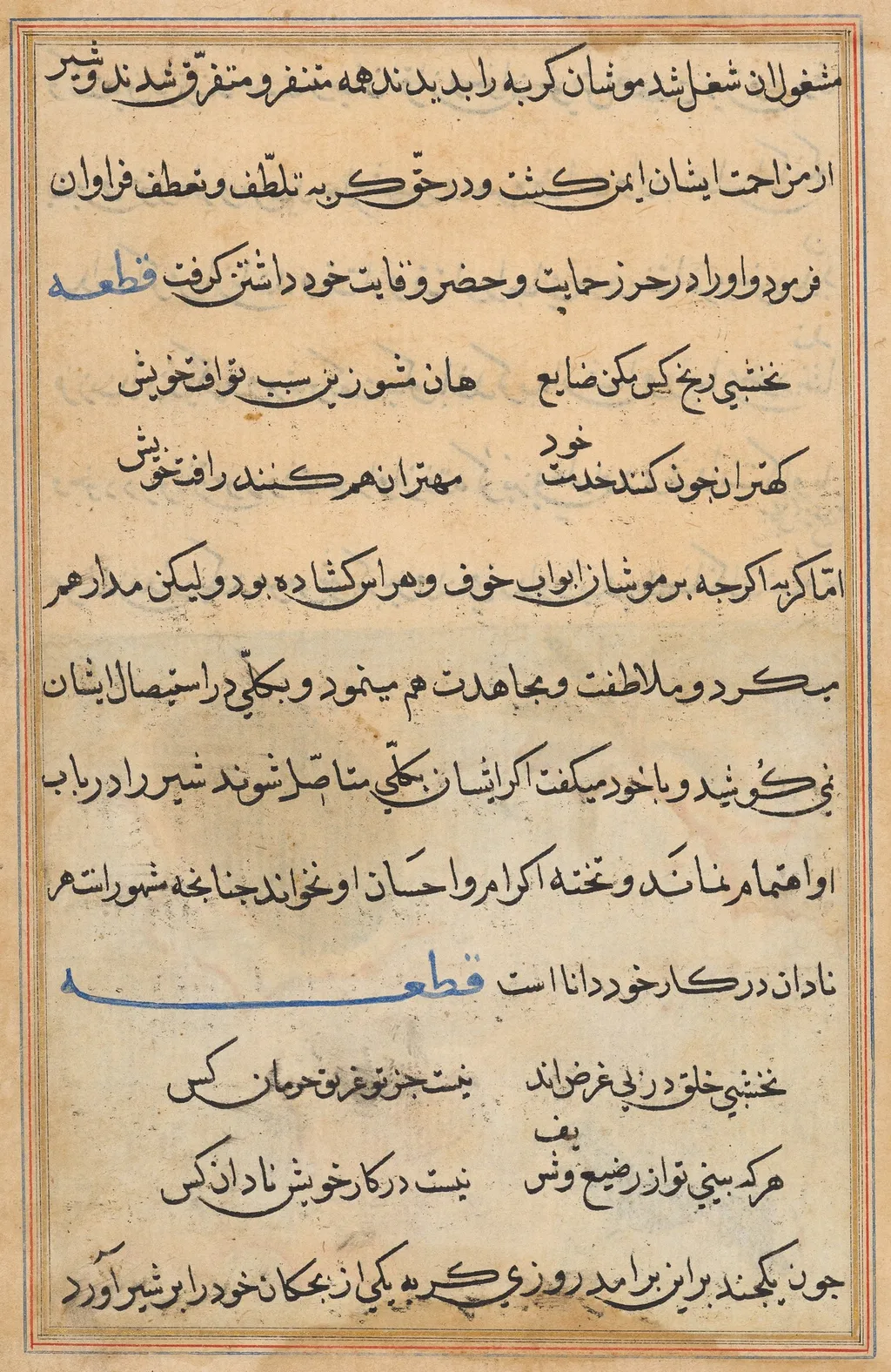 Page from Tales of a Parrot (Tuti-nama): text page, by Unknown, unspecified, 1560