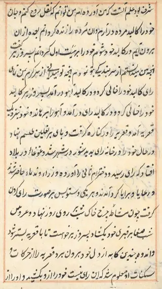 Page from Tales of a Parrot (Tuti-nama): text page, by Unknown