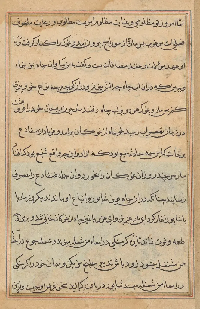 Page from Tales of a Parrot (Tuti-nama): text page, by Unknown