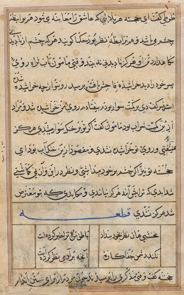Page from Tales of a Parrot (Tuti-nama): text page, by Unknown