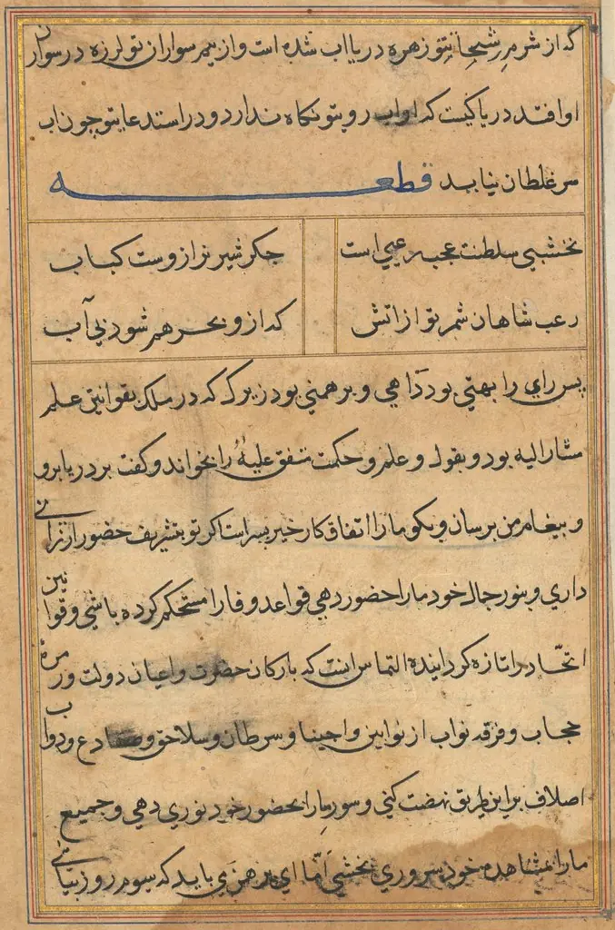 Page from Tales of a Parrot (Tuti-nama): text page, by Unknown