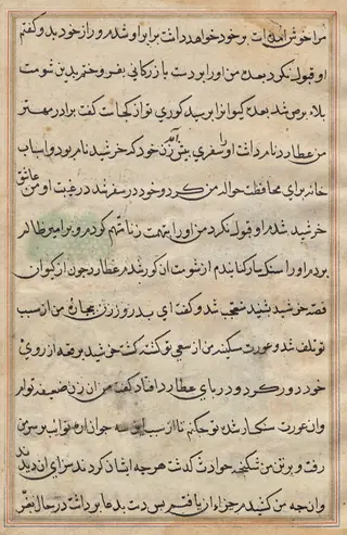 Page from Tales of a Parrot (Tuti-nama): text page, by Unknown