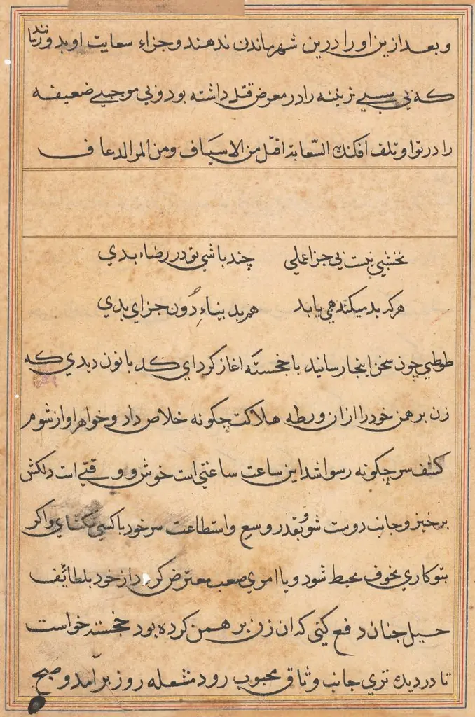 Page from Tales of a Parrot (Tuti-nama): text page, by Unknown