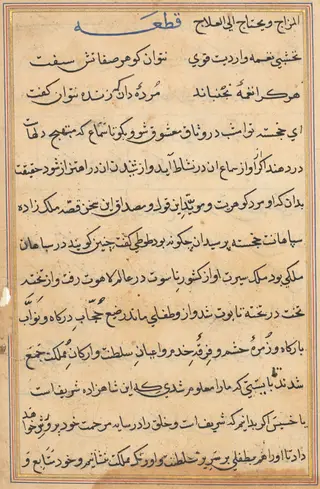 Page from Tales of a Parrot (Tuti-nama): text page, by Unknown