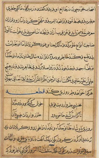 Page from Tales of a Parrot (Tuti-nama): text page, by Unknown, 1560