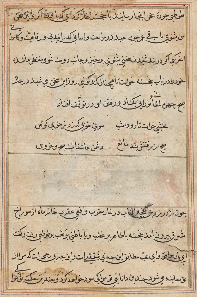 Page from Tales of a Parrot (Tuti-nama): text page, by Unknown