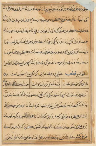 Page from Tales of a Parrot (Tuti-nama): text page, by Unknown, 1560