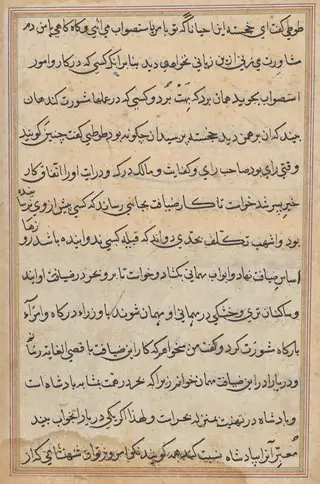 Page from Tales of a Parrot (Tuti-nama): text page, by Unknown